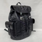 Customs Genuine Crocodile  Leather Backpack Small