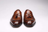 Genuine Alligator Skin Slip-on Loafer With Derby Style Dress Shoes For Men