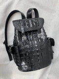 Genuine Crocodile Bone Leather Backpack