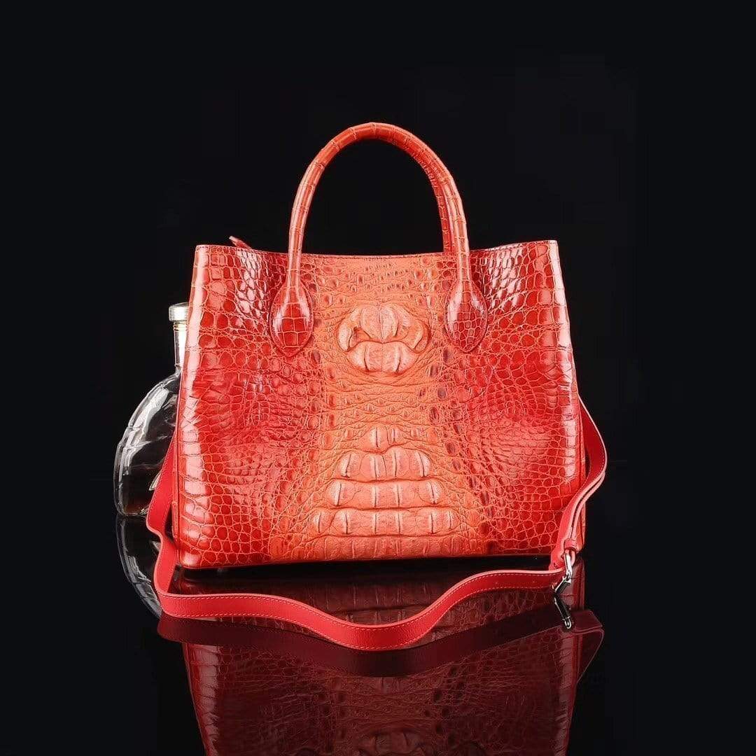 Genuine Crocodile  Medium Double Satchel Bag 33cm