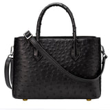 Genuine Ostrich Leather Mini Top Handle Bag