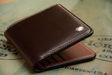 Handmade US Horween Shell Cordovan Leather Short Wallet Multi-card Holder Simple Wallets