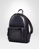 Large Vintage Smooth  Cowhide Leather Backpack