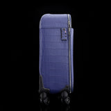 Matt Genuine Crocodile Leather Travel Carry On 20-Inch  Spinner Carry-on Suitcase Blue