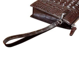 Men's Genuine Crocodile Skin  Leather  Clutch Bag