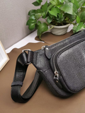 Men's Stingray Leather Crossbody Waist Bag Fanny Pack Chest Bag Male Casual Belt Sling Bum Bags