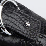 Mens Black Crocodile Leather  Handy Clutch Bag
