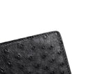 Mens Ostrich Leather Large Volumn Credit Card Clutch Wallet Bags