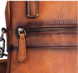 Mens Vintage Leather Cross Body Handle Bag