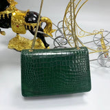 Preorder Genuine Siamese Crocodile  Belly Leather  Tote With Crossbody Strap Green