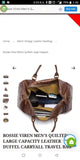 Preorder Mens FULL  Vintage  Crocodile Belly Leather  Weekender Travel Bag