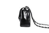 Preorder Ostrich Skin Leather Twist-lock Flap Chain Shoulder Bag In Yellow