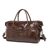 Rossie Viren  Leather Duffle Travel Bag