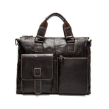 Rossie Viren  Men's Bunished Vintage Leather Shoulder Top Handle Bags