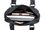 Rossie Viren Vintage Leather  Laptop Mens Briefcase Bag Business Shoulder Cross Computer Bag Christmas Gift