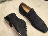 Sueded Genuine Crocodile Leather Penny Casual Delbay Shoes