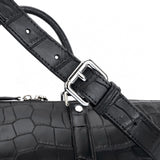 Unisex Genuine Crocodile Belly Leather Travel Duffle Bag