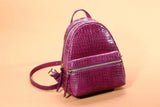 Women's  Crocodile Belly Leather Mini Backpack  |  Rossieviren
