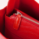 Women's Genuine Crocodile Leather Cross Body Shoulder Bag Red