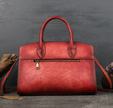 Womens Vintage Leather Top Handle Satchel Bags